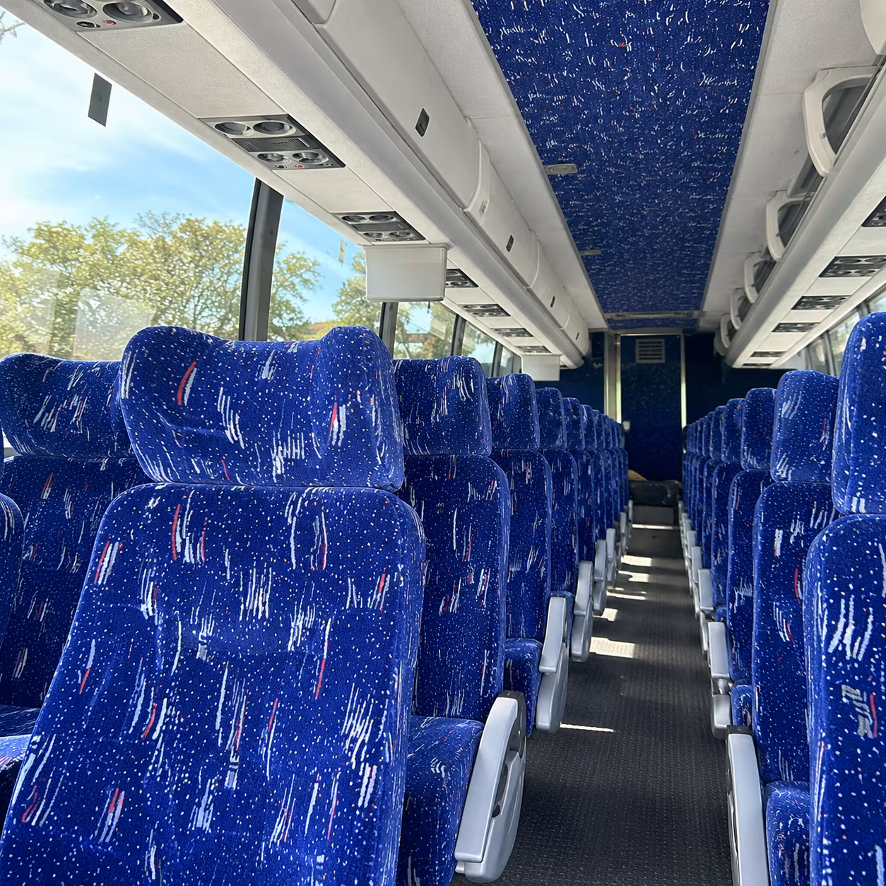 whittier charter bus rental interior